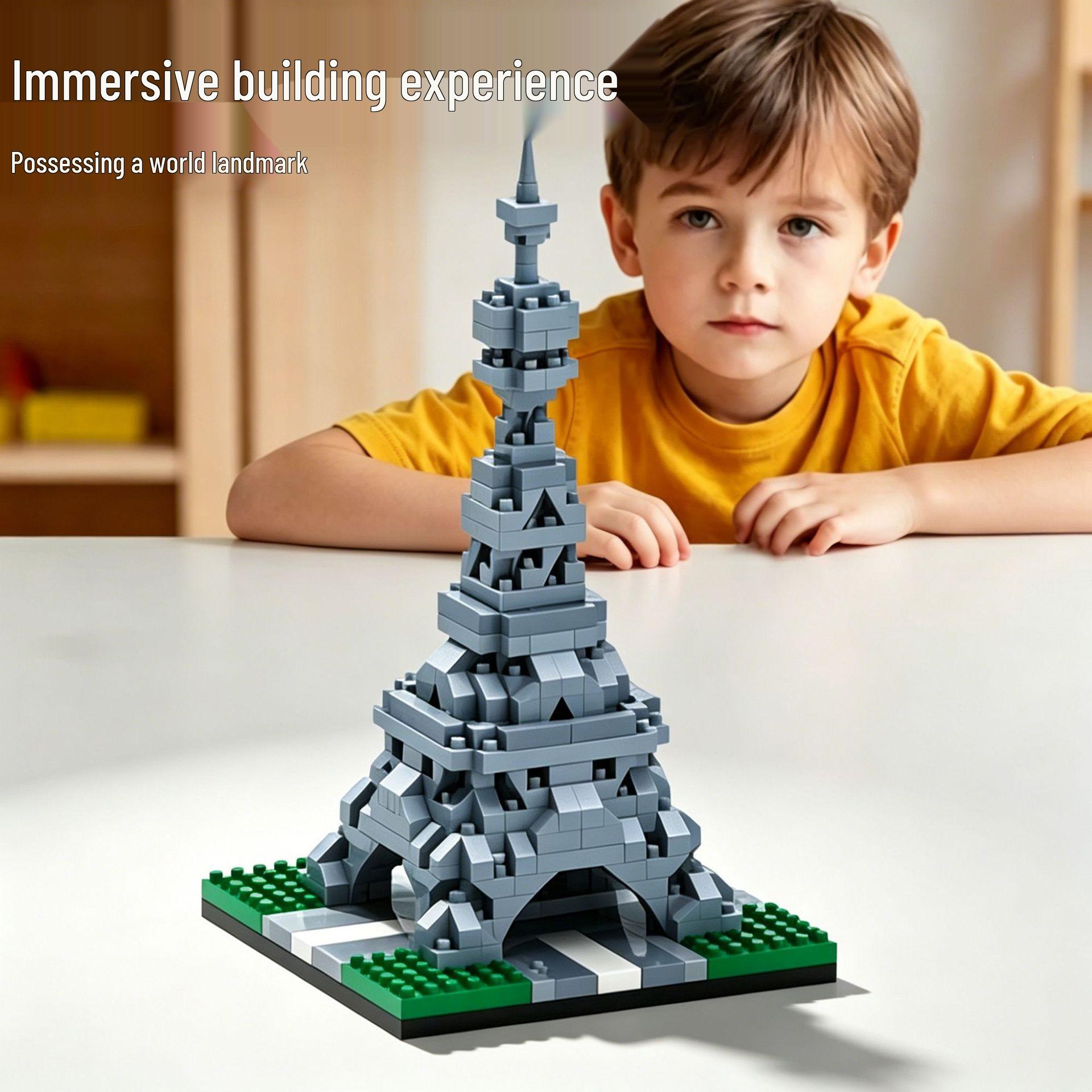 World Landmark Building Blocks: Creative Educational Toy Model with Micro Pieces