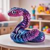 3D Printed Snake Articulated Bush Viper Toy-Dragon Snake Integrated Joint Mobility Statue Ornament Home Decor Gift Size 30-60CM