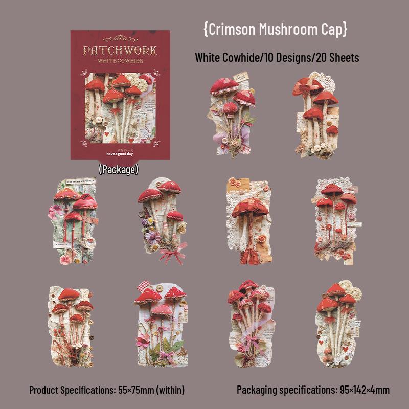 Beautiful Day Vintage Sticker Pack: Patchwork Art for DIY Journaling & Collage