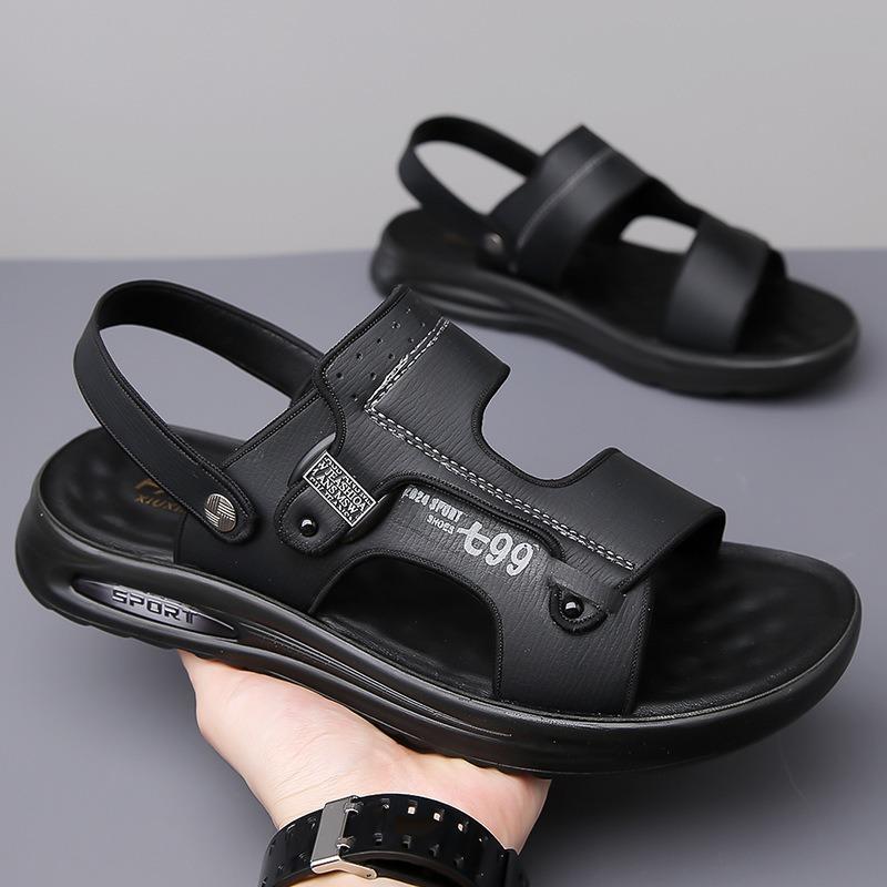 Men's sandals men's trendy new outer wear wear wear-resistant beach shoes soft sole soft surface men's cool slippers