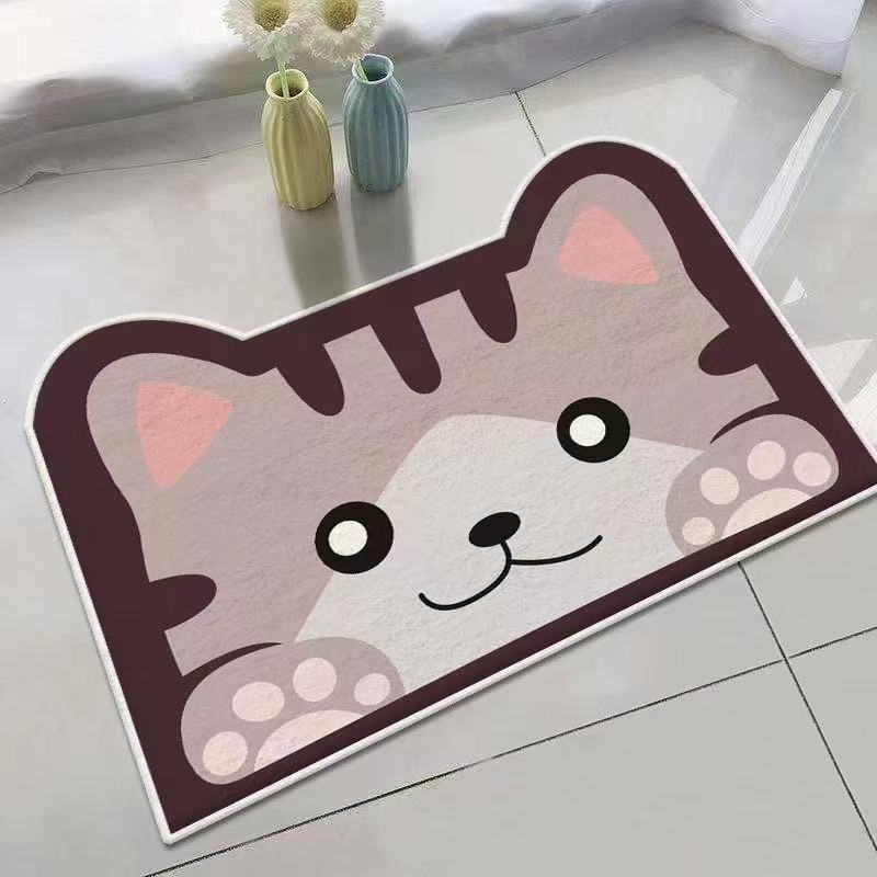 

Living Room Carpet Bathroom Anti Slip Cartoon Floor Mat Bedroom Entrance Floor Mat Anti Slip Door Mat 40x60cm