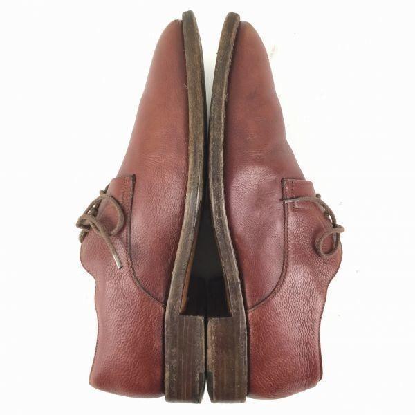 80s-90s Vintage gravati Made in Italy Plain Toe Business Shoes Brown size 7 25.0-25.5 Men's(USED)