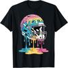 Ice Cream Drip Men Women Game American Football Helmet Drip T-Shirt