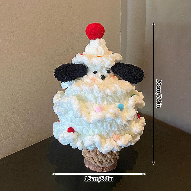 Ručně pletený vánoční stromek Hotové háčkované ozdoby Kreativní vánoční dárek pro ženy Vánoční dekorace navidad Potřeby