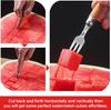 Wooden Handle Fruit Fork & Slicer, Stainless Steel Double Ended Cutter for Watermelon, Melon, Portable Kitchen Gadget (2PCS)