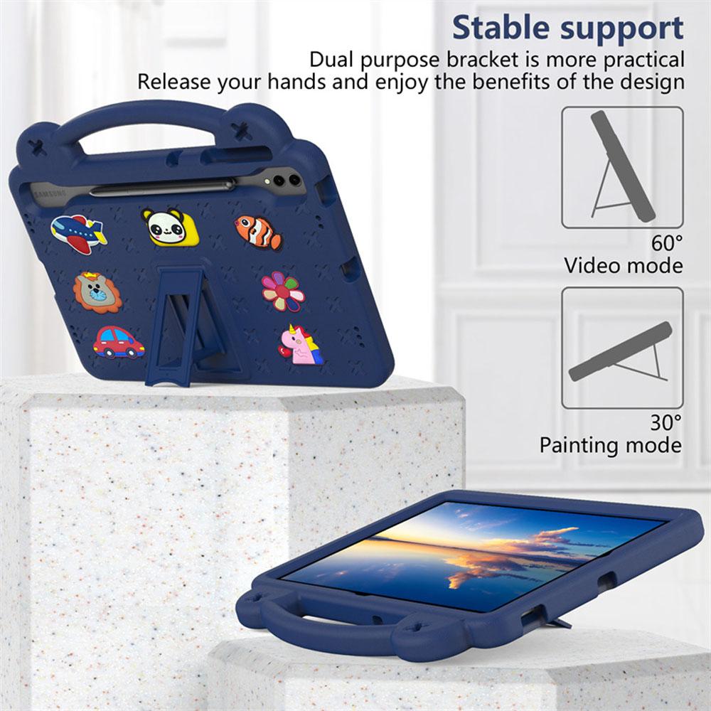 Coque antichoc pour enfants pour Samsung Galaxy Tab S7 S8 S9 S10 FE Plus 12,4" EVA Avec poignée support antichoc anti-chute Housse de tablette