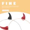 2 Pcs Halloween Headband Festival Party Headdress Vampire Costume Chic Hairband Black Outfit Costumes Hoops Horn Prop Horns
