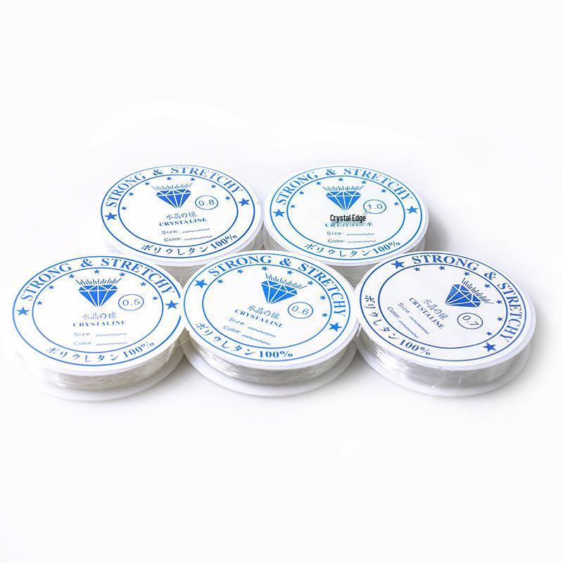 Elastic Crystal Bead Bracelet String - Transparent Rubber Cord for DIY Beading