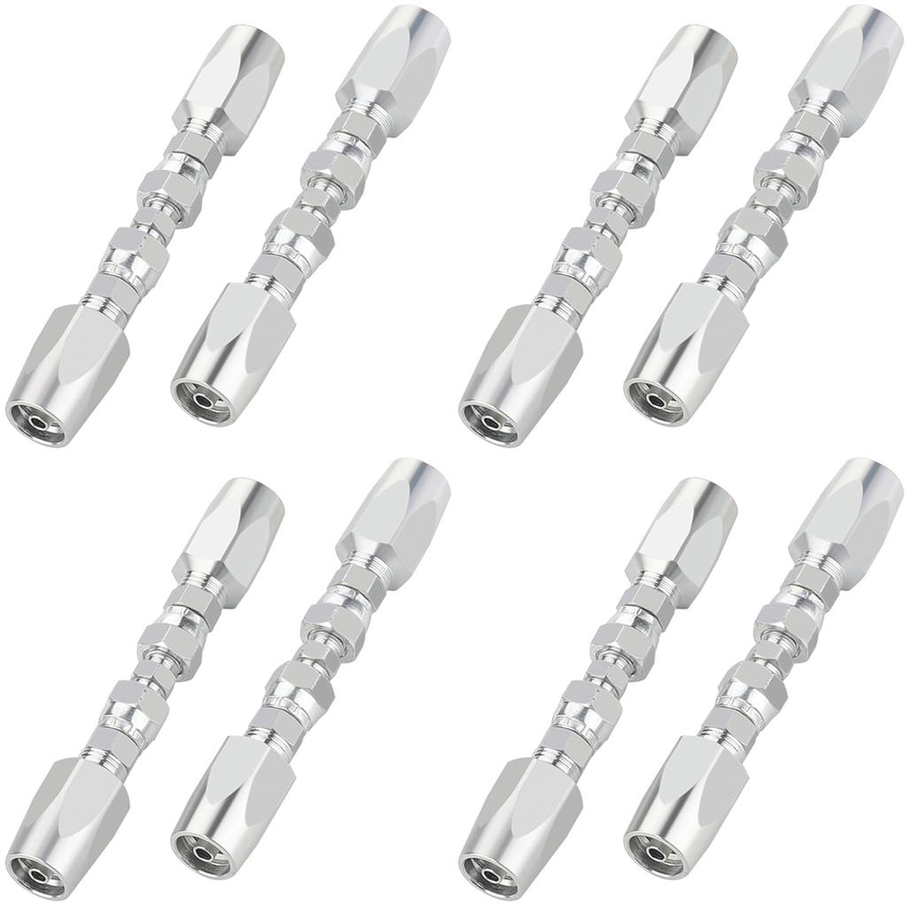 8 Stück Hydraulikschlauch Reparaturset, Wiederverwendbar, Wiederverwendbarer 2-Draht Hydraulik Reparaturfitting 1/4 Zoll