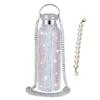 500/750/1000ml Diamond Thermos Bottle With 2pcs Chain Portable Rhinestone Water Bottle Double Wall Stainless Steel Thermal Flask