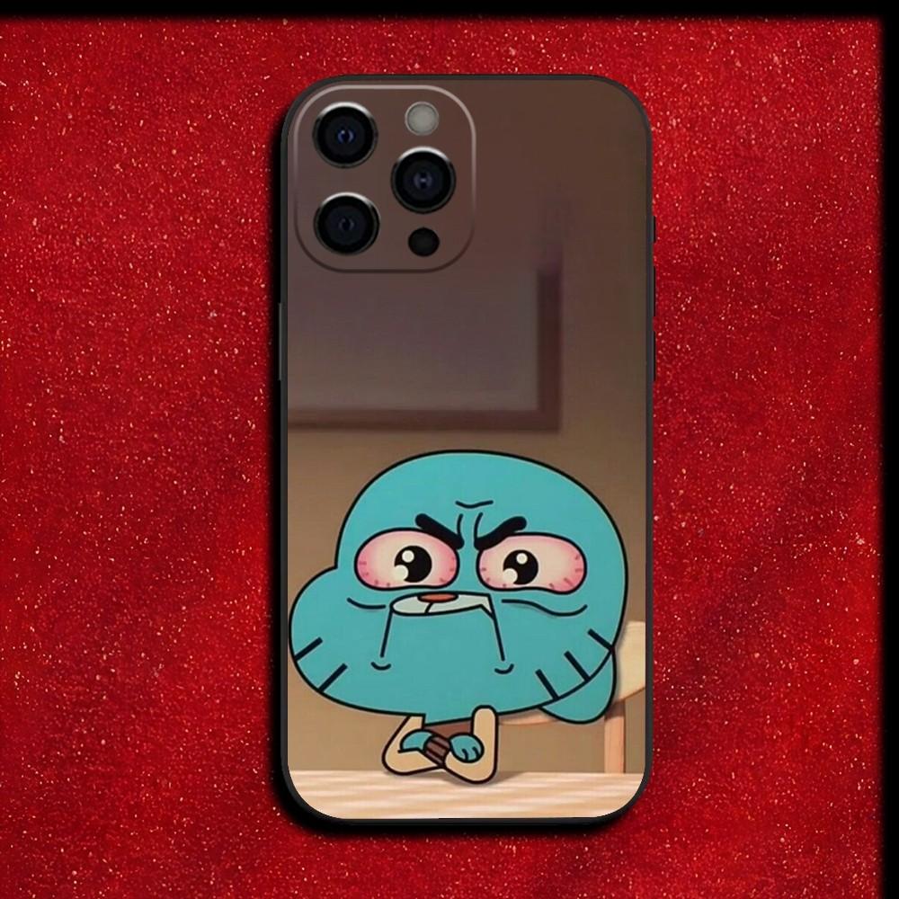 A-Amazing World of G-Gumball Phone Case For iPhone 16,15,14,13,12,11,Pro,X,XS,Max,XR,Plus,Mini Soft Black Cover