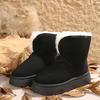 Women's Chunky-Soled Short Snow Boots 2025 Fall/Winter New Arrival Two-Way Wear Thickened Fleece Lining Warm Slip-On Women's Cotton Boots
