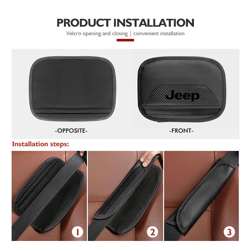 AIB3 For Jeep Seat Belt Cover Car Styling Cotton Safety Shoulder Protector Auto Accessories Cherokee Patriot Liberty Wrangler JK JL
