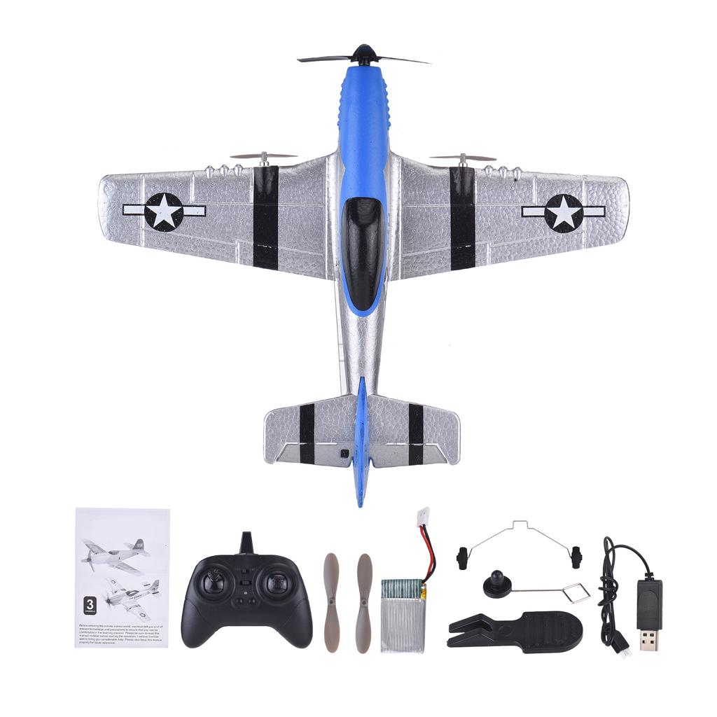 EPP Foam RC Glider Plane with Gyro Stabilizer, 2.4GHz Remote Control Airplane for Adults Beginners K