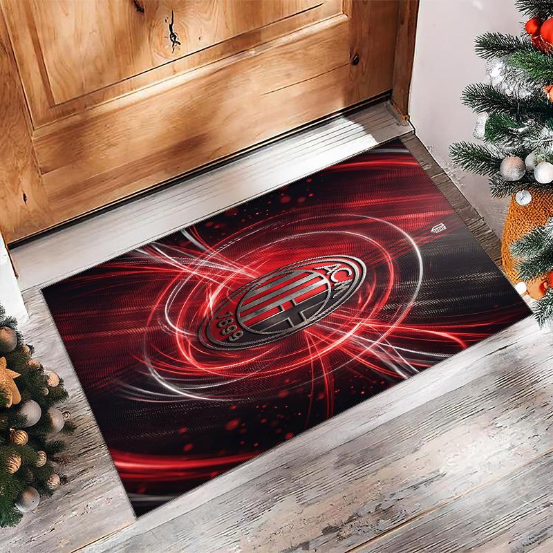 AC Milan Printed Flannel Area Rug Non Slip Soft Polyester Floor Carpet Indoor Decor Mat for Bedroom Living Room Sofa Game Room Home Decoration