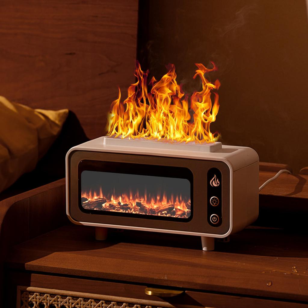 Fireplace   Diffuser Vintage Flame Essential Oil USB Humidifier 200ml for  a Home  