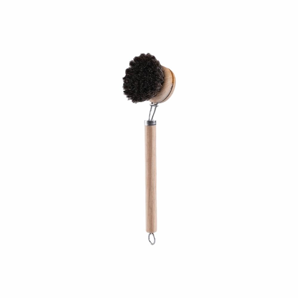 Solid Wood Dish Pot Brush Replaceable Frying Pan Brush Kitchen Cleaning Brush  Home Cleaning