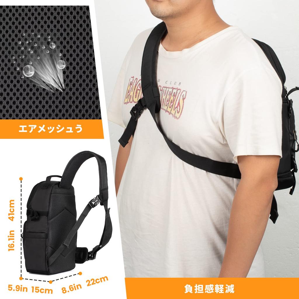 Bolso para Cámara TARION Bolso Bandolera Bolso para Dron Mochila Carcasa Dura Bolso de Hombro Repelente al Agua Acceso Lateral Apertura Completa Estuche para Cámara Bolso para Fotógrafo Para