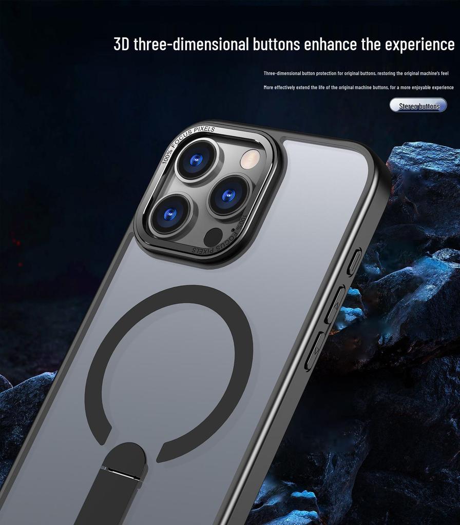 Magnetic Phone Case for iPhone 17 Pro Max, Starlight, Apple 16 Pro Frosted Stand, Protective Cover for 14 and 15.