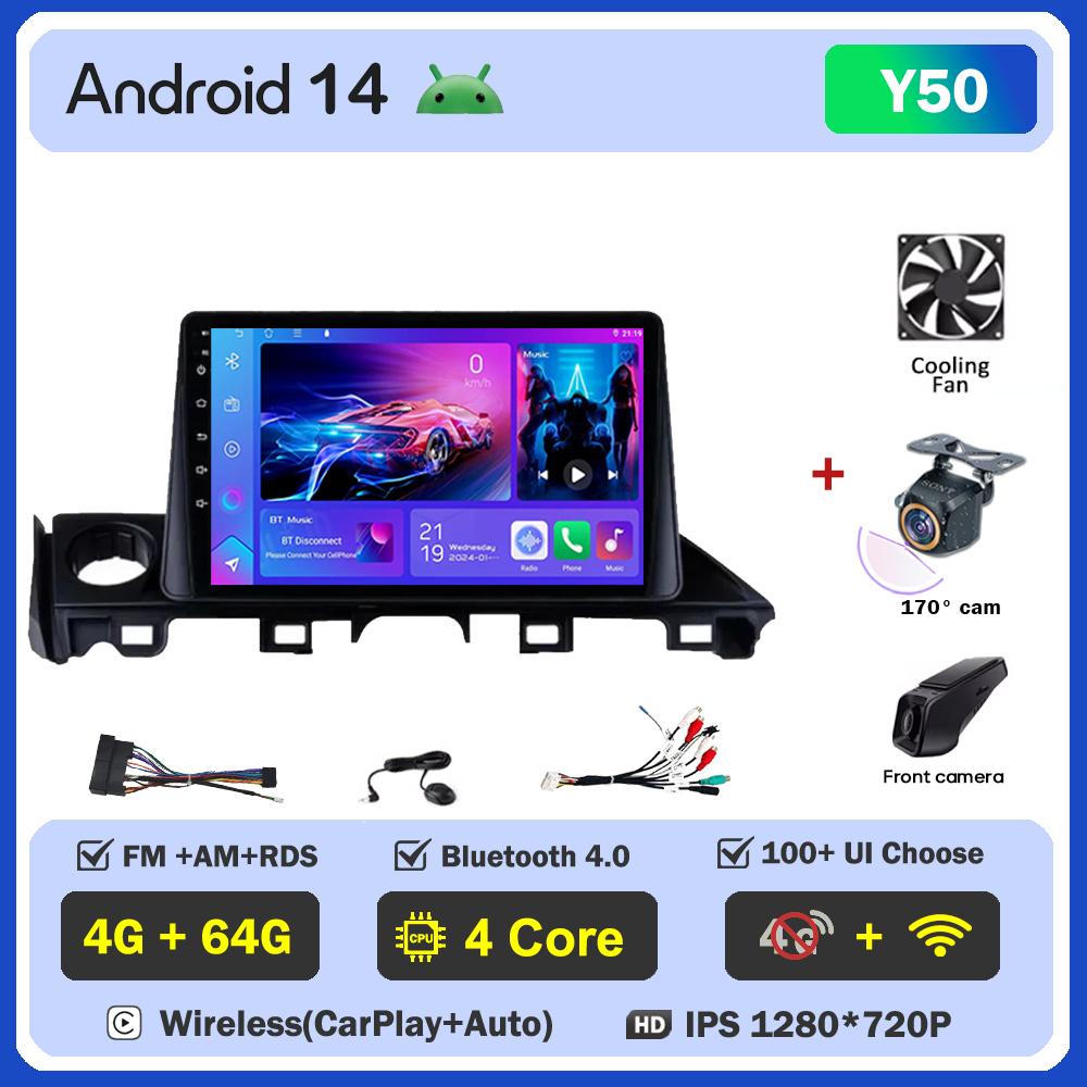 Car Video Player For Mazda CX5 Mazda 6 Atenza 3 2016-2018 Carplay Android 14 Auto Radio Intelligent System GPS Navigation  Wifi