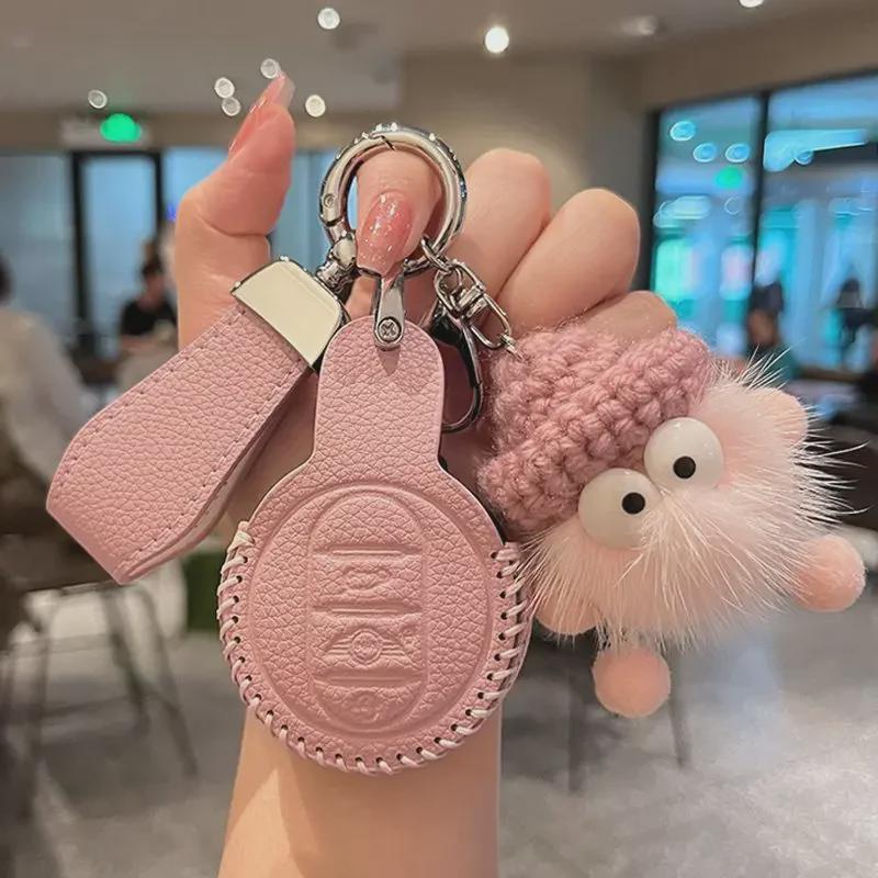 

Original Genuine Leather Key Cover for BMW Mini Cooper - High-End Buckle Bag for Women Default