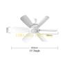 L8RE Silent Ceiling Fans 220V 20W No Light for Bedroom Living Room Office Hanging Fan