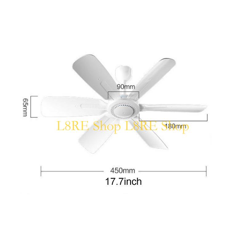 L8RE Silent Ceiling Fans 220V 20W No Light for Bedroom Living Room Office Hanging Fan