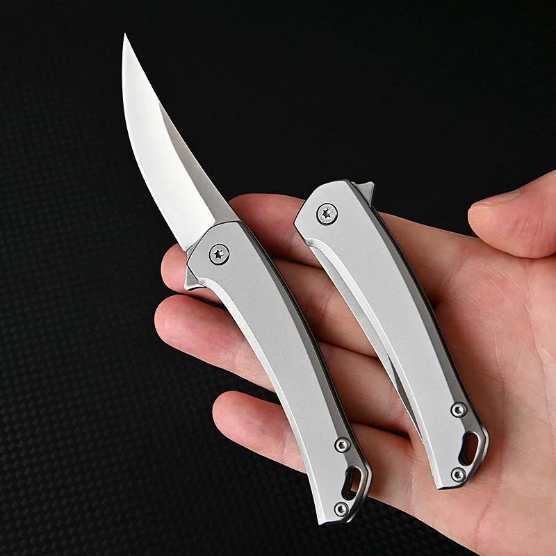 D2 Steel Folding Pocket Knife High Hardness EDC Tool for Camping Hiking Household Box Cutter Express Unpacking
