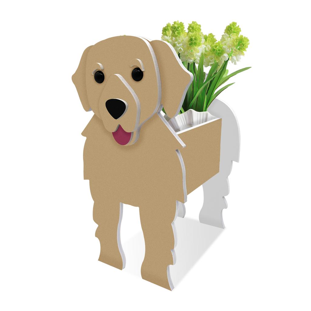 Garden Flower Pot Dog Planter Schnauzer Bulldog Poodle Corgi Yorkshire Garden Pots DIY PVC Flower Planter Garden Home Decor