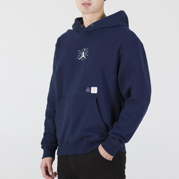 Jordan CNY Embroidered Logo Pullover Hoodie Men Tops Navy DO4083-410