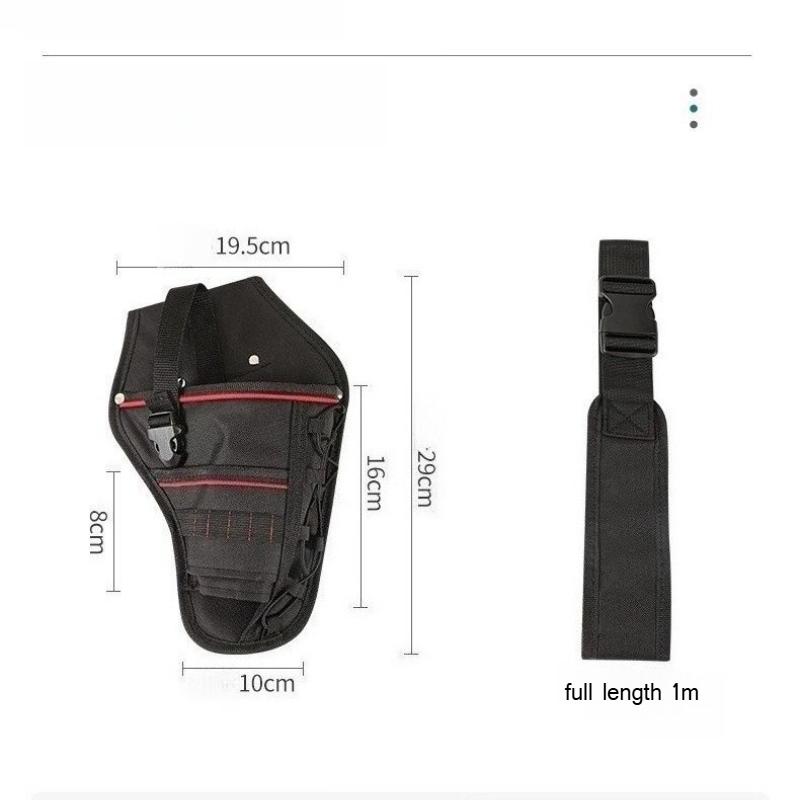 Electric Wrench Tool Belt Bag Portable Repair Tool Bag Thickened Wear-resistant Electrician Bag Hanging Waist Tool Storage Bag