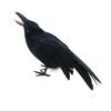 Black Crow Halloween Garden Ornament with Open Mouth for Ghost Festival Simulation