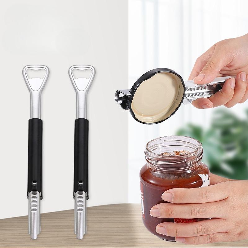 1Pc Bottle Opener Beer Screwdriver Creative Kitchen Tools Household 2-in-1 Adjustable Stainless Steel Can Opener