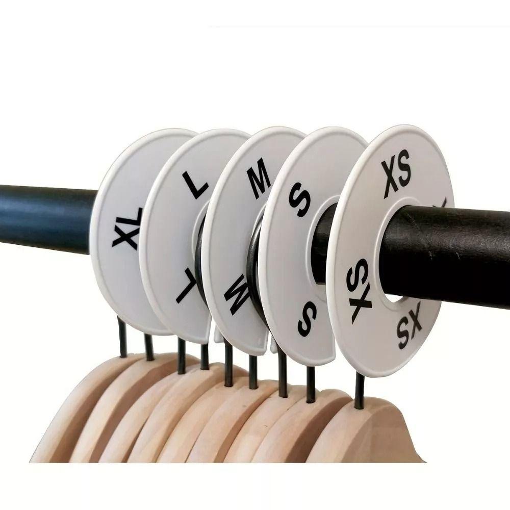 8 Stück Rund Rechteckig Kleiderständer Größe Kunststoff Größenmarkierungsring Neue Kleidung Größentrenner Geschäft