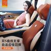 GiGi Car Headrest And Lumbar Support Set, Memory Foam Lumbar Cushion, Neck Pillow for Car, Cervical Pillow, Neck Support Cushion, Coffee Color