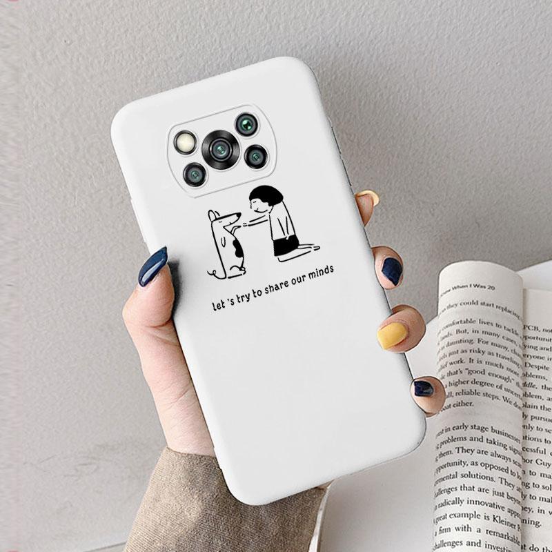 Case For Poco X3 Pro Pocox3 X 3 NFC Cute Heart Flower Back Cover Soft Silicone Matte Protective Funda For Xiaomi Poco X3 Pro Bag