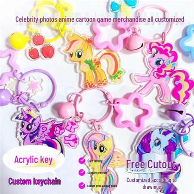My Little Pony Cartoon Keychain Pendant - Cute Acrylic Jewelry for Bags