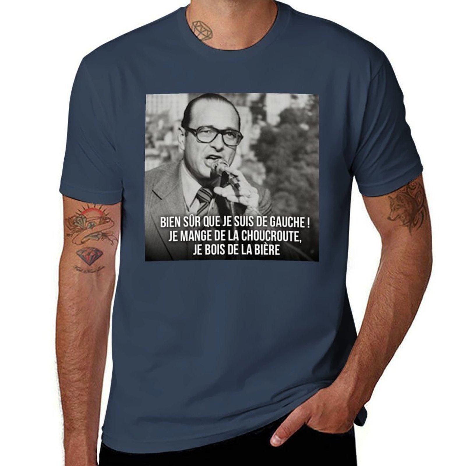 Jacques Chirac French Swag Tshirt Casual Graphic Print Tee S