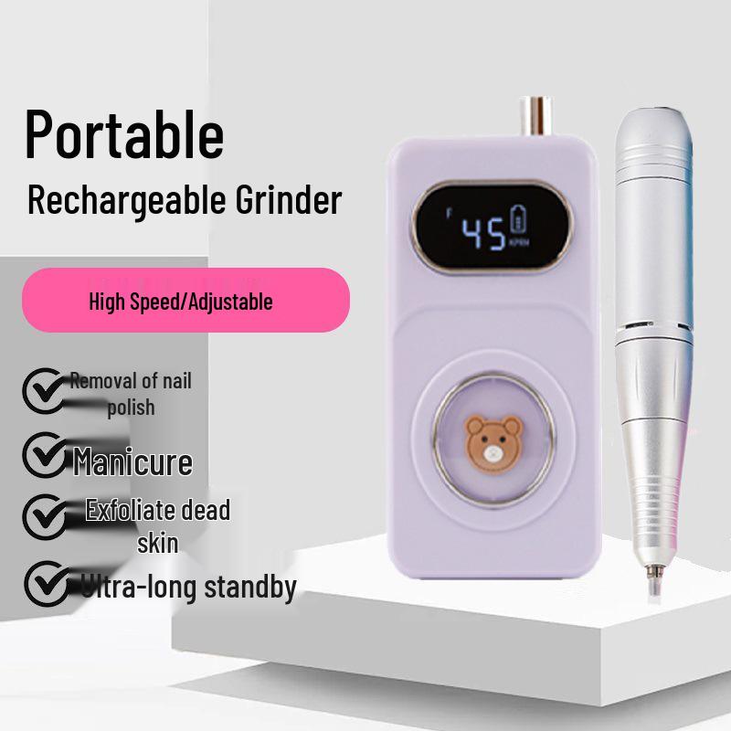 

V2 Rechargeable Nail Drill 45,000 RPM: Portable Electric Nail Grinder & Remover