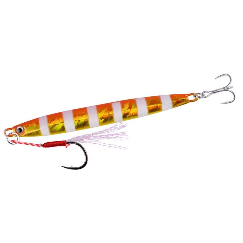 10G 20G 30G 40G 60G  Long Metal Jig Fishing Lure Slow Cast Jigging Spoon Sea Bass Lure Artificial Bait Tackle Random 3/5 Pieces