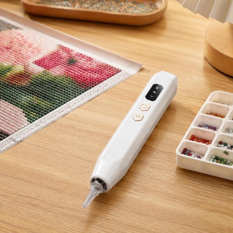 Two-Speed Drill Art Placement Pen with Air Pickup and Rechargeable Power for Focused Detail Work Tasks Use