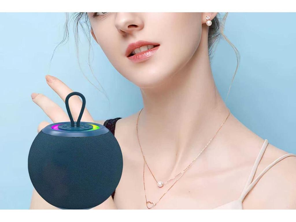 Portable RGB Light Bluetooth Speaker with Subwoofer - Creative Ball Design