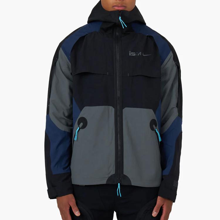 Nike ISPA Series FW23 Gore-Tex Waterproof Spliced Contrast Hooded Jacket Unisex Outerwear Black FB2370-010