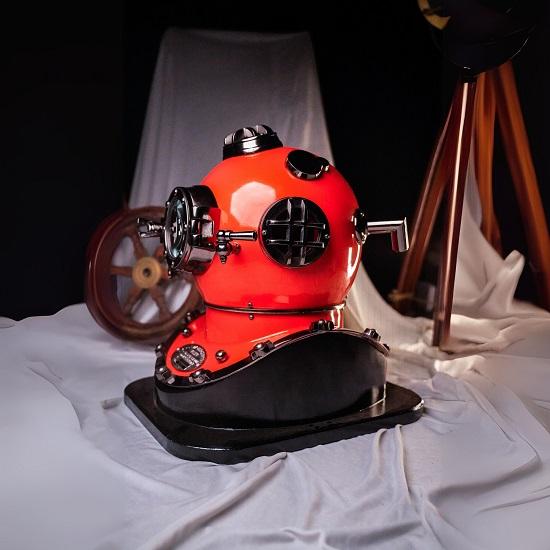 Set of 4 Scuba Diving Helmet Merchant Navy Father's Day Gift For Dad Birthday Gift For Son Anniversary Gift For Friend Home Décor Corporate Gift