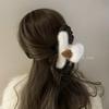 Extra Large Plush Heart Claw Clip - High-End Fluffy Autumn/Winter Hair Accessory for Women