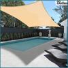 Sunshade tarpaulin canopy UV awning beige waterproof 3x3 m