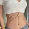 Zinc Zinc Alloy Pendant Belly Chain Pearl Boho Chest Chain Inspired Waist Chains  Travel