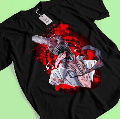 T-shirt Chainsaw Man Makima Asa Aki Anime Maglietta Denji T-shirt Power Maglietta Taglia Unica