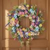 Artificial Flower Wreath Realistic Look Seasonal Floral Wreath Wall Decor Lively Hues House Decoration for Easter, Wedding
