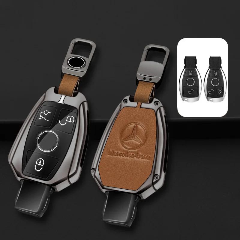 FHP3   2025 New Zinc alloy Car Remote Key Case Cover Shell For Mercedes Benz A B C S Class AMG GLA CLA GLC W176 W221 W204 W205 Auto Acc